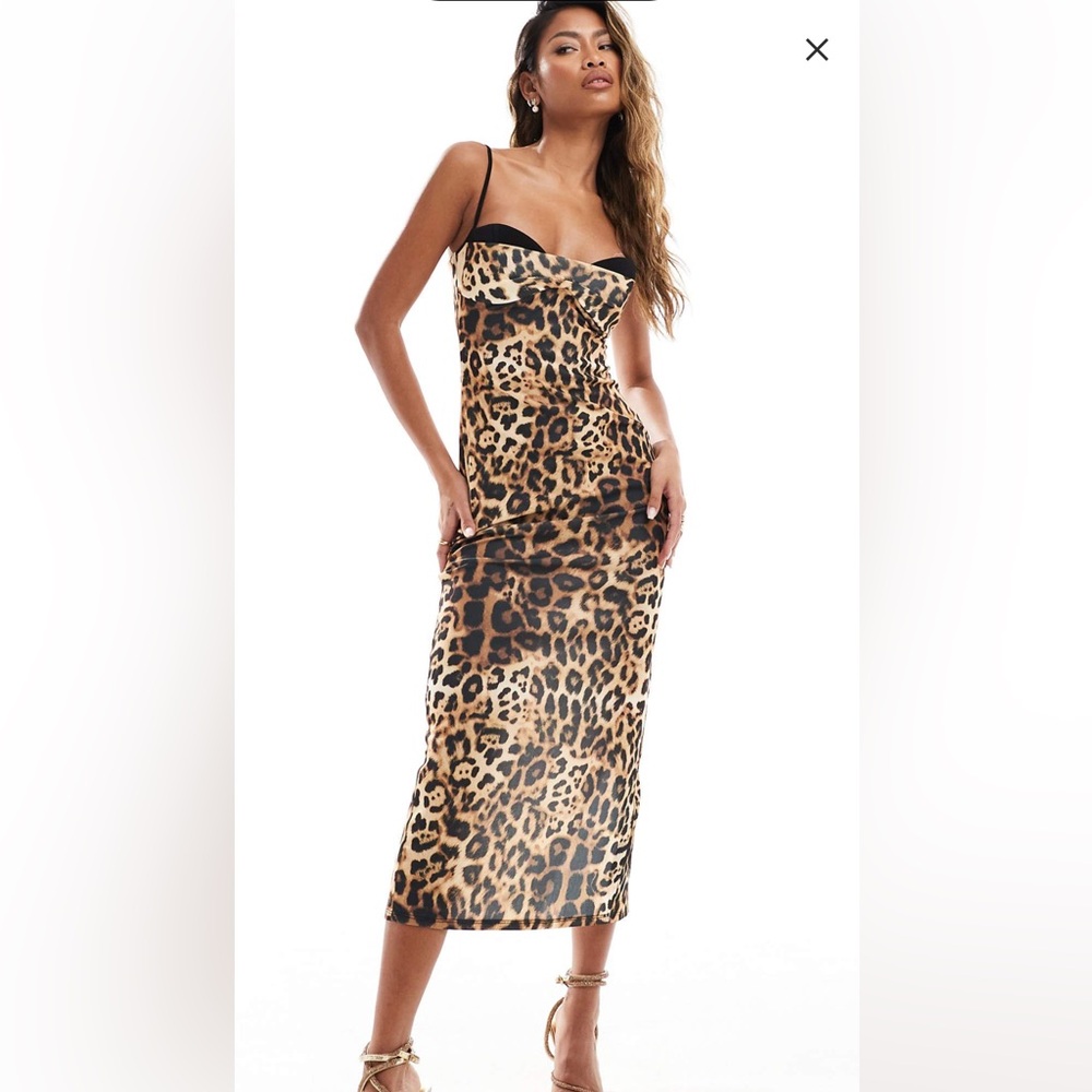 Asos leopard dress US8